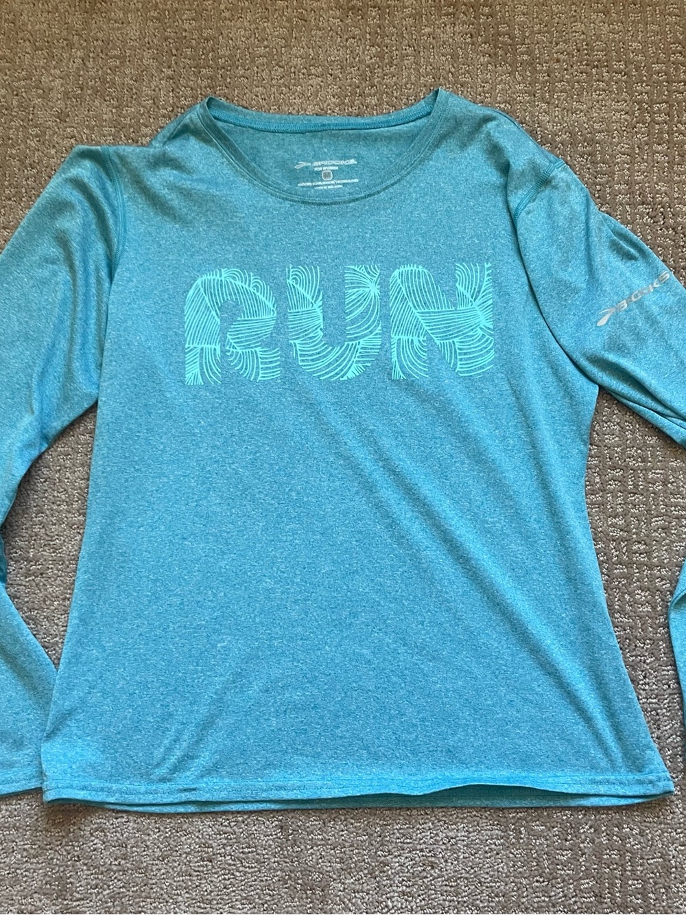 Brooks Teal Long-Sleeve Run Shirt Medium